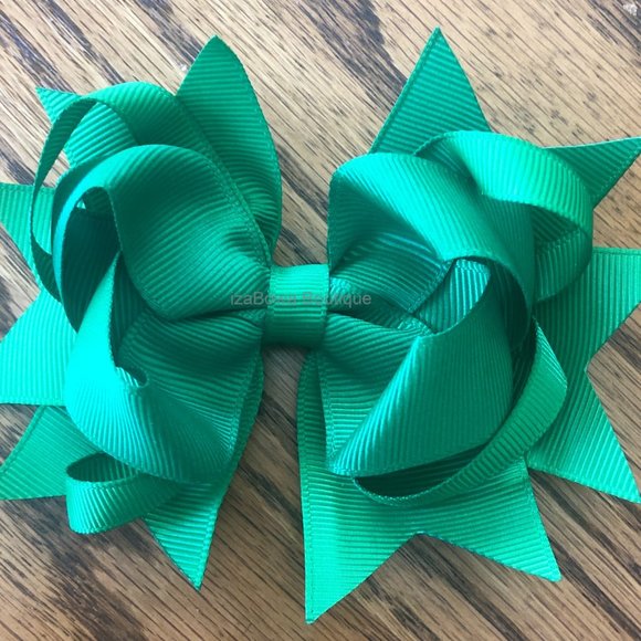 Hand Crafted Other - Green 5" Deluxe Bow   HANDCRAFTED  (2)